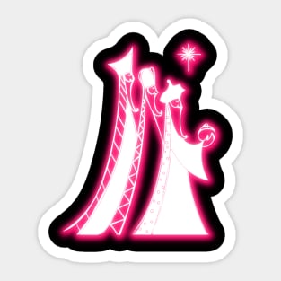 Pink Neon - The Three Kings Sticker